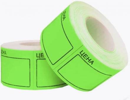 Ценник самоклеющийся 50*35мм, 150 шт., зелёный WENZER OFFiCE (6/60)