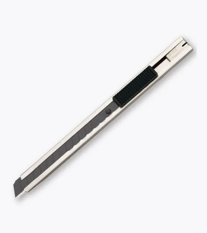 Нож 9мм канцелярский, металический, цвет ассорти, OULE/OL-061 (36)