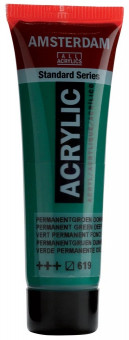 Краска акриловая Amsterdam туба 20мл №619 Зеленый насыщенный устойчивый