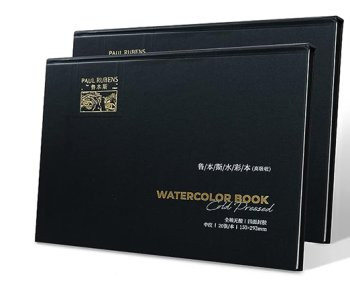 Скетчбук А4 20л. 0110009012 Paul Rubens "Черный" Акварельная бумага, среднезернистая, 300гр/м, склейка, хлопок, 150х293мм (1/40)