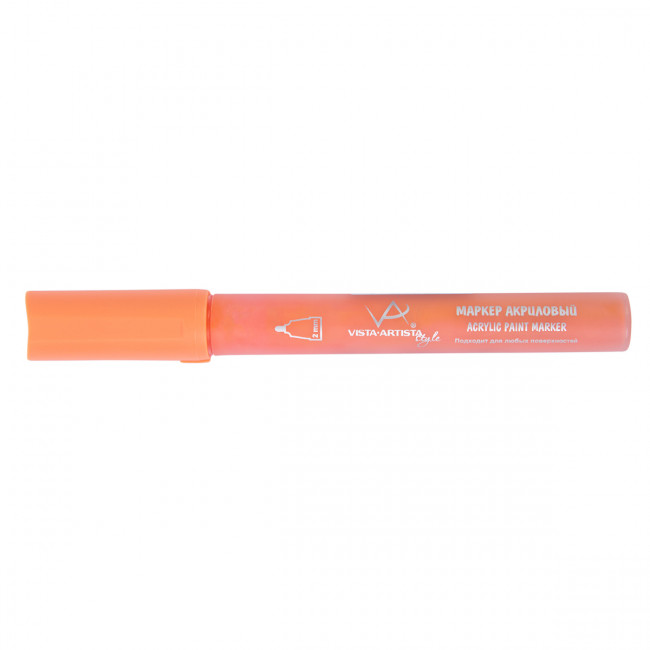 Маркер акриловый 2мм, перо круглое, коралловый, 10шт, VISTA-ARTISTA/AMV-01 Y906