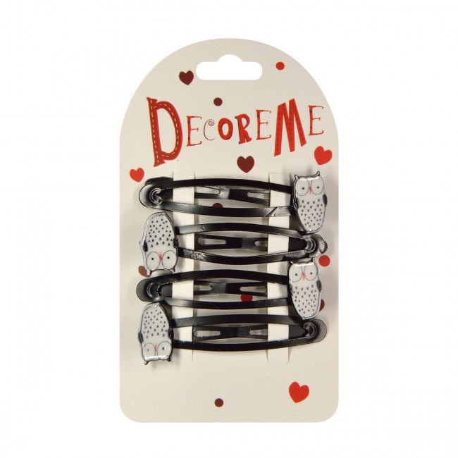 Набор заколок 4,5см для волос, 4шт, ассорти, BV/2-719/28 (10)