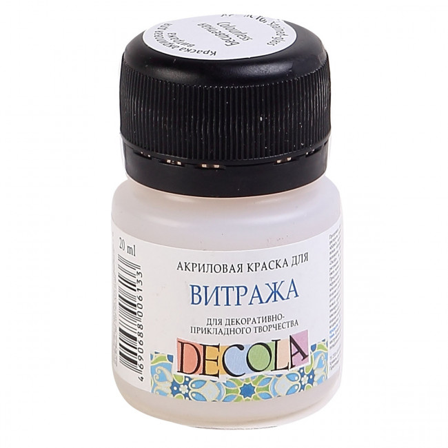 Краска 20мл акриловая для витража, бесцветная, Decola Невская палитра/4226106