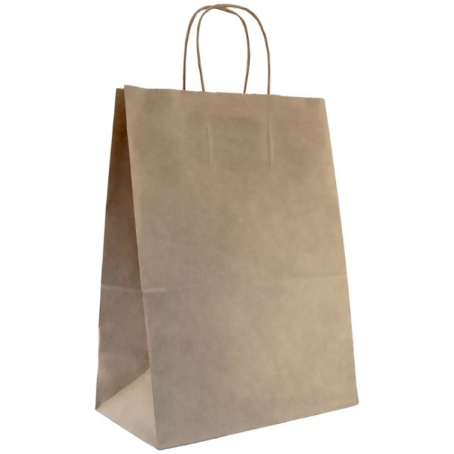 Пакет бумажный "Крафт" с кручеными ручками, 26*15*35см, 70гр/м2 Пакет бумажный "Крафт" с кручеными ручками, 26*15*35см, 70гр/м2