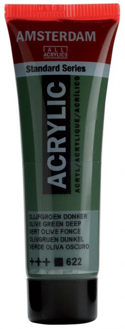 Краска акриловая Amsterdam туба 20мл №622 Зеленый оливковый насыщенный