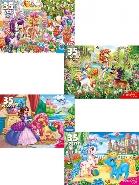 Пазлы 35 элементов "Королевство пони. №2", Рыжий Кот/П35-2718