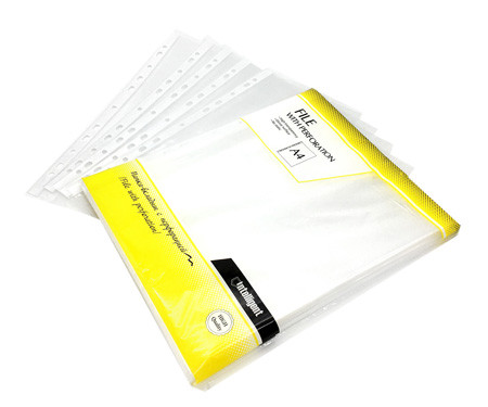 Папка файл  А4 INTELLIGENTс перфорацией 100 мкм CC-182 (50/2500) (50)