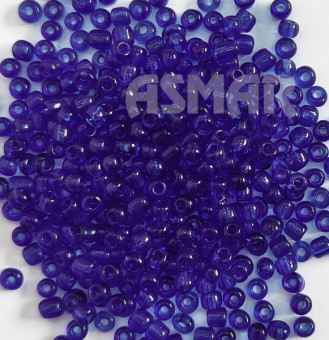 Бисер "ASMAR" размер №6, вес: 50 г, цвет - ультрамариновый прозрачный
