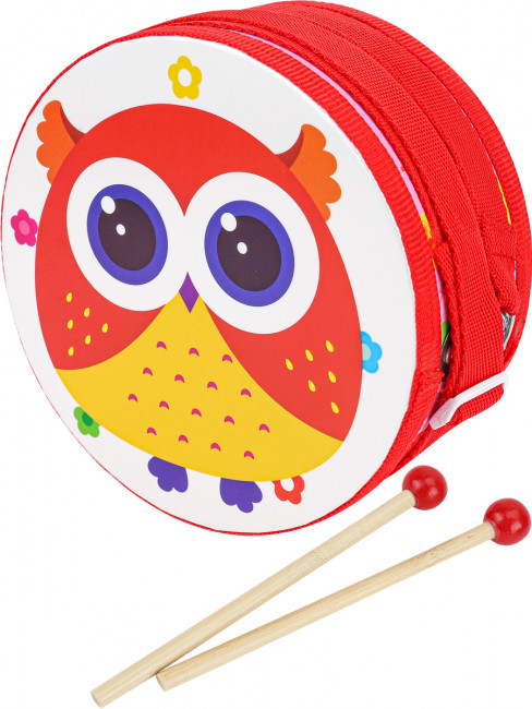 Деревянный барабан "Радуга" 14,5 см, Рыжий Кот/И-2539
