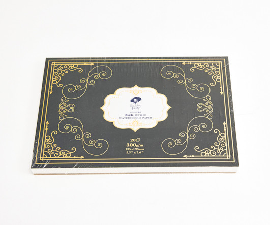 Скетчбук А5 (135х195мм) 20л. акварельная бумага, крупнозернистая, 300гр/м, черный, Paul Rubens WLB-39 (1/1/80)