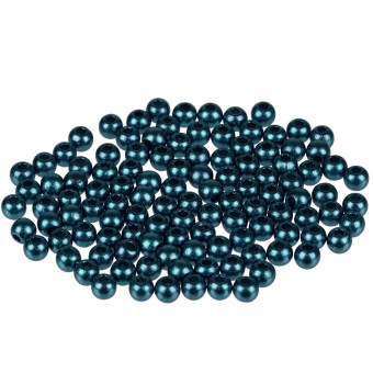 Бусина пластик 4мм, №66 т.сине-зеленый, 100 шт ± 5 шт, Zlatka/PB №66