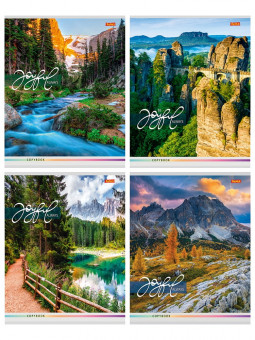 Тетрадь А5 96 линия "Волнующие пейзажи", скрепка, Remix/96-2108 (6/48)