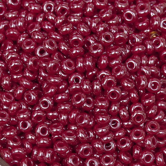 Бисер "ASMAR" размер №6, вес: 450 г, бордовый перламутровый