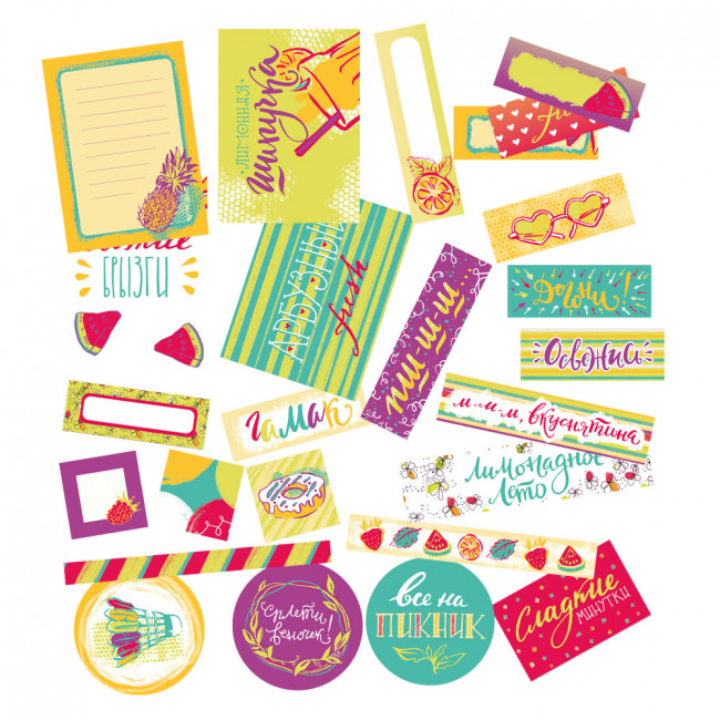 Декоративные элементы 10 х 7см карточки "Фреш", 190 г/кв.м, Mr.Painter/DSK 170301