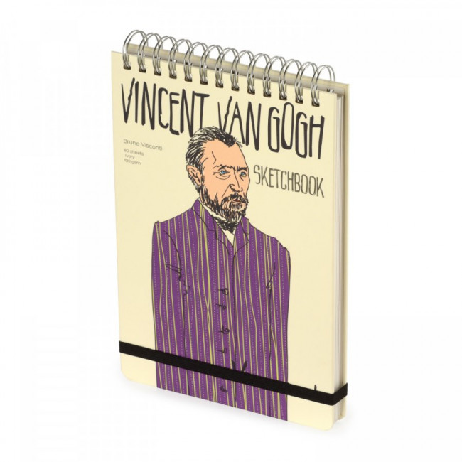 Скетчбук 80л 180х260мм, блок 100 гр на гребне, бежевый, Микс, BV/1-504/02