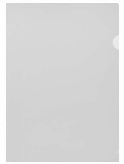 Папка - уголок 200 мкм WENZER OFFiCE,  прозрачная (20)