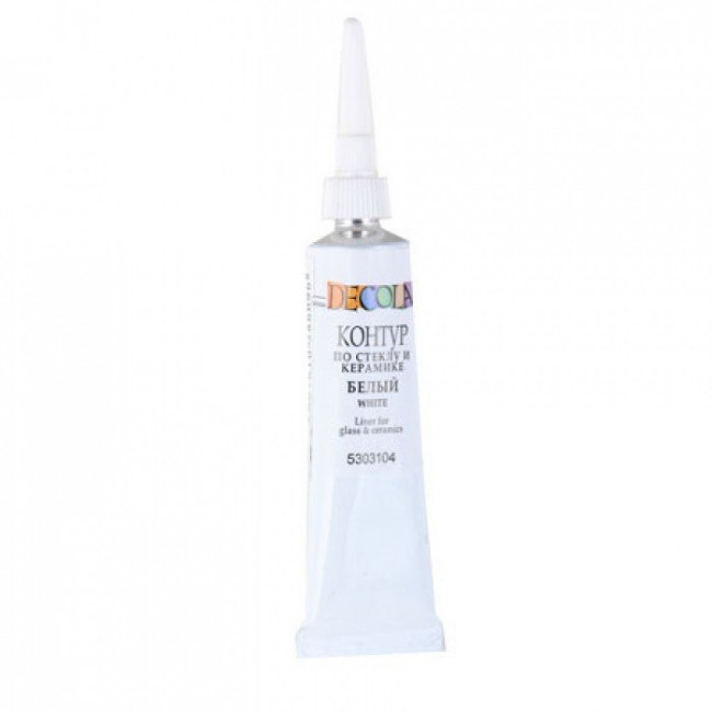 Контур по стеклу и керамике акрил 18мл Decola 5303104 белый