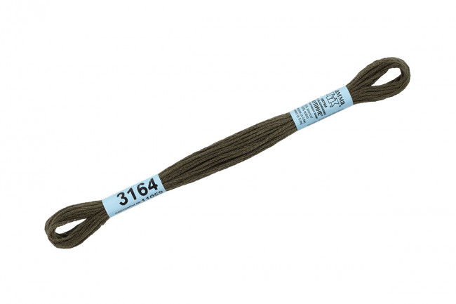 Нитки для вышивания "Gamma" мулине ( 3071-3172 ) 100% хлопок 8 м №3164 т.коричневый-хаки Нитки для вышивания "Gamma" мулине ( 3071-3172 ) 100% хлопок 8 м №3164 т.коричневый-хаки