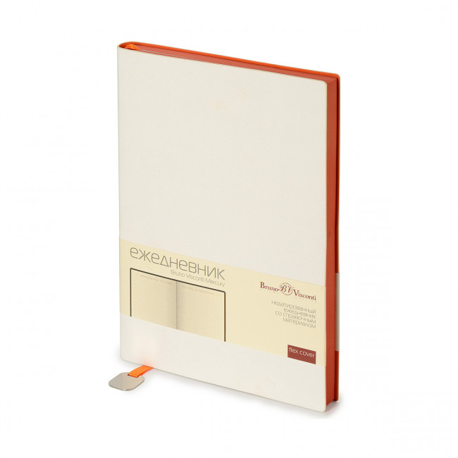 Ежедневник А5 136л недатированный "Mercury", белый, BV/3-435/14 (20)
