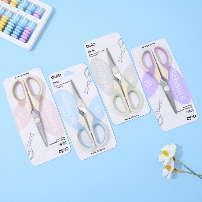 Ножницы 140 мм, нержавеющая сталь, пастельные цвета OULE/OL-8338 (24)