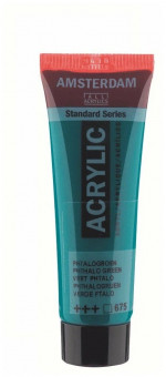 Краска акриловая Amsterdam туба 20мл №675 Зеленый фталоцианин