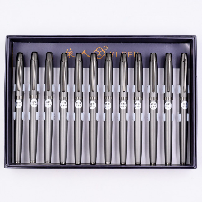 Ручка перьевая синяя "Perfetto" металлический корпус, MAYLOTT/3699 ПЕРО (12)