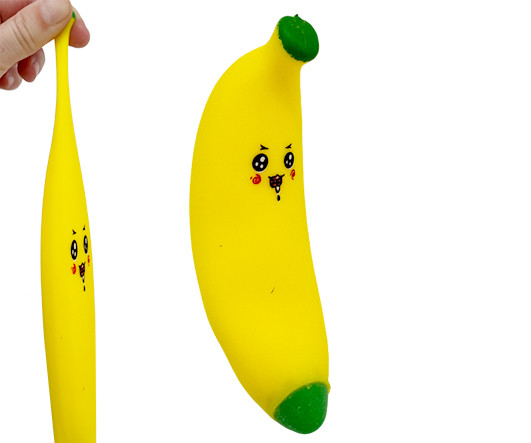 Игрушка DE-284 "Банан" мялка-антистресс, резина, желтый  (12/288)