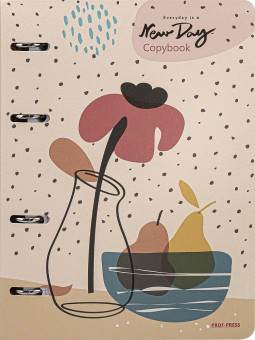 Тетрадь А5+ 120 клетка "Абстрактный натюрморт", на кольцах, Prof-Press/120-6962