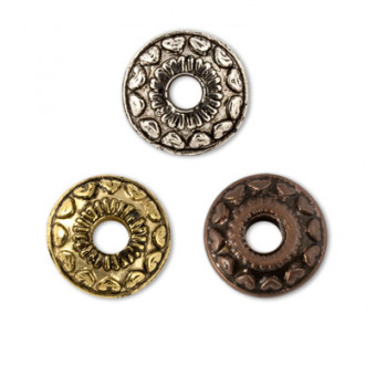 Бусина пластик под металл 13 x 4мм, античная бронза, 50 шт ± 2 шт, Zlatka/PBM-25