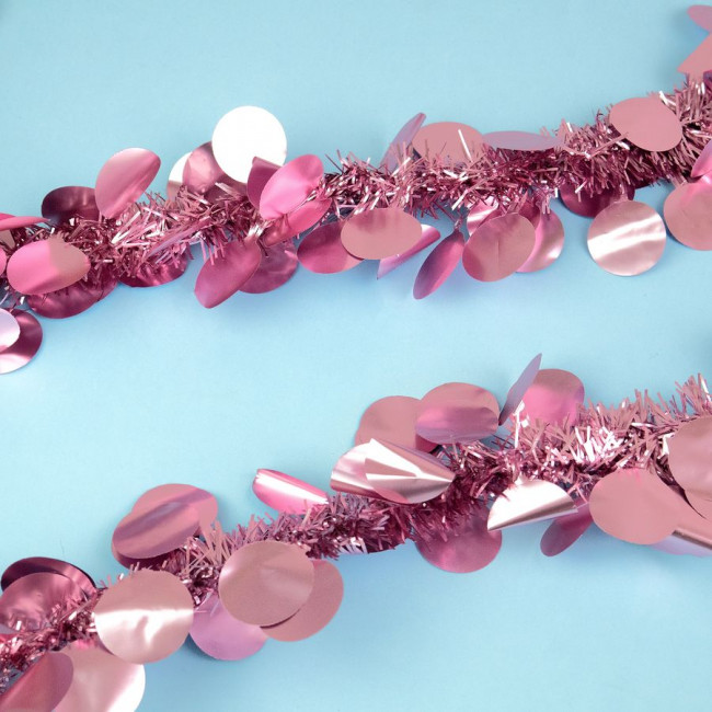 Мишура d 9см 2м, "Шарики" розовое золото, Микрос/ч44018