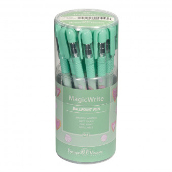 Ручка шариковая 0,5мм синяя "MagicWrite. Сладкое настроение. Сердечки", BV/20-0240/25 (24)