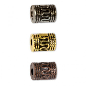 Бусина пластик под металл 14х10x3.5мм, античное серебро, 25 шт ± 1 шт, Zlatka/PBM-03