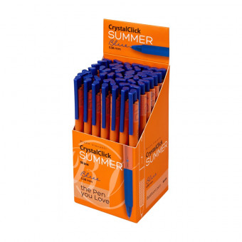 Ручка автоматическая 0,38мм синяя "CrystalClick.Summer", BV/20-0435/31 (50)