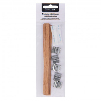 Фитили 14см деревянные с держателями, для изготовления свечей, 5шт, Love2art/WICKS-01