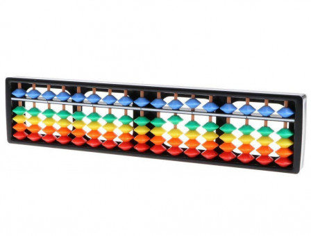 Счеты АБАКУС 15 разрядный  23,5см*6см цветной