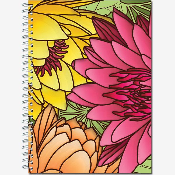 Блокнот для зарисовок 145*200мм 60л "Витражи" гребень, Полином/3044 (10)