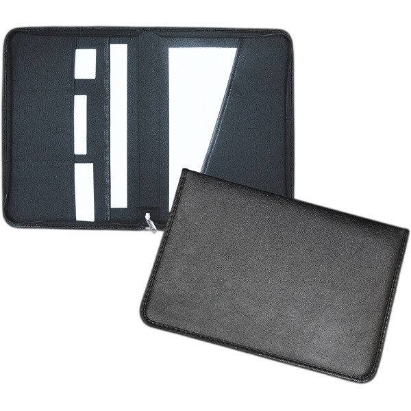 Папка деловая "Attomex. Vista" A4, искусственная кожа, отделение для бумаг, на молнии, черная