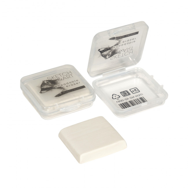 Ластик-клячка 46х12мм "Sketch&Art", художественный, цвет серый/белый, BV/42-0061 (18)