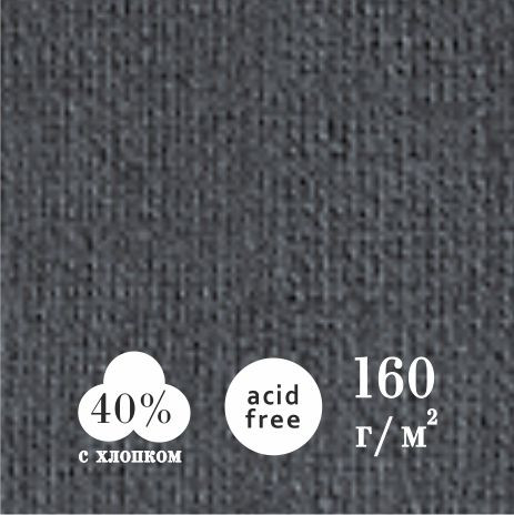 Бумага для пастели "Палаццо" 210х297 "Ground" (черный) 160г, 1лист (50)