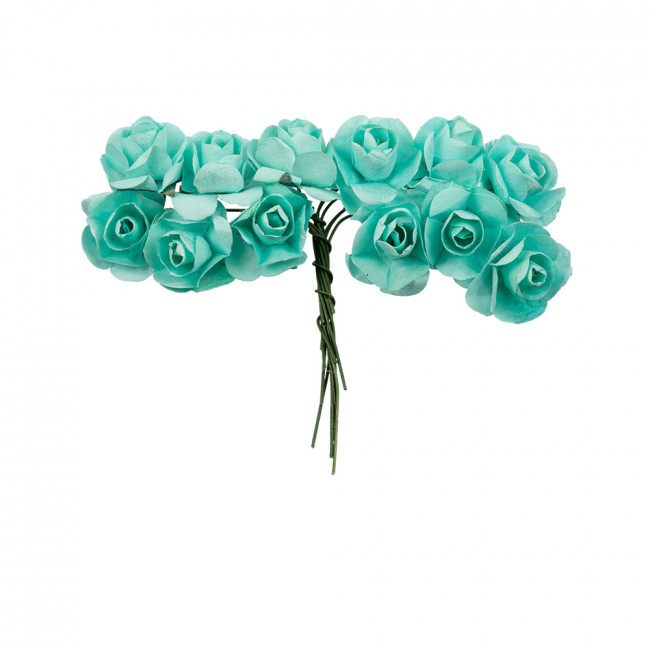 Декоративные элементы "Цветы", 12шт, 41 Карибское море- св. зелено-голубой, Mr.Painter/PFE-15 41